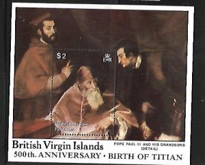 BRITISH VIRGIN ISLANDS, 604, HINGE REMNANT, SS, PAINTINGS BY TITIAN