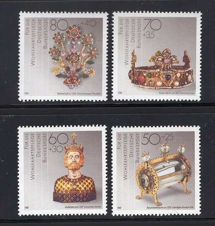 Germany  #B670-B673   1988  MNH  gold and silver artefacts