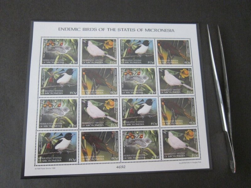 Micronesia 1998 Sc 299 Bird set MNH