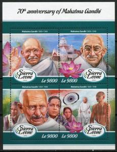 SIERRA LEONE  2018 70th MEMORIAL ANNIVERSARY MAHATMA GANDHI  SHEET MINT NH