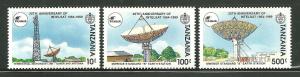 Tanzania 739, 741-42 MNH 25th Anniversary Intelsat scv 10.40