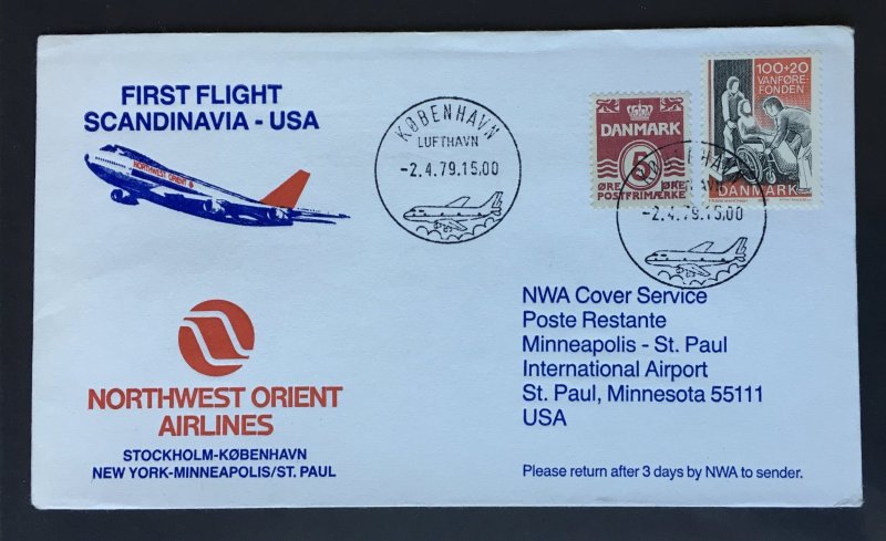 First Flight Scandinavia-USA 1979 Northwest Orient Airlines