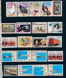 D397874 Nicaragua Nice selection of VFU (CTO) stamps