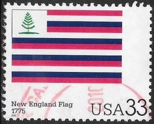 US 3403b Used - The Stars & Stripes - New England Flag - 1775