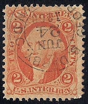 #R15C 2 cents U.S. Internal Revenue 1868 Stamp used VF