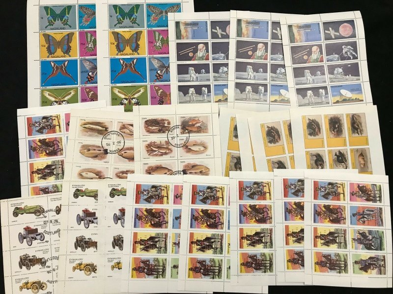 Scotland GB Locals Horses Wildlife Space Nagaland Sheets M&U(Appx 250) Ad751