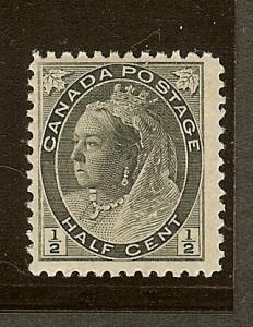 Canada, Scott #74, 1/2c Queen Victoria, Fine Centering, MNH