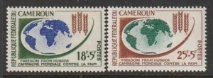 1963 Cameroun - Sc B37-B38 - MH VF - 2 single - Freedom from Hunger