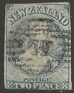 New Zealand  2 1855 2p fine used