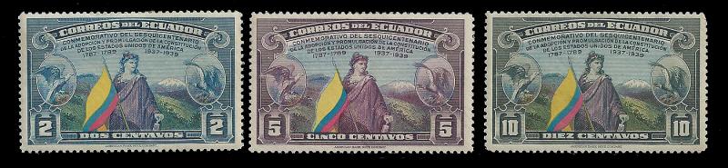 ECUADOR 366-368, MH