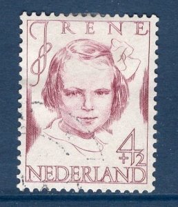 Netherlands  #B166  used  1946  Princesses  4c