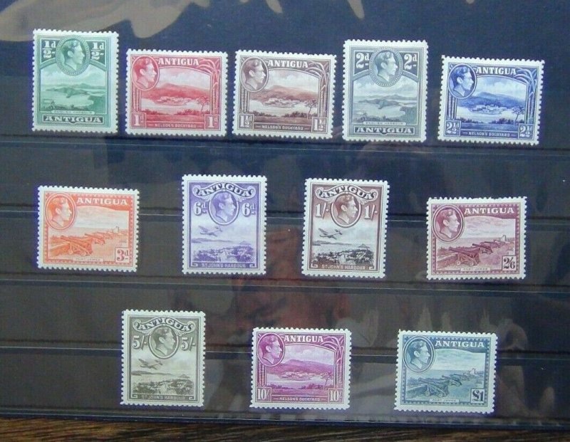 Antigua 1938 -49 set to £1 MM SG98 - SG109 (2d slight rust)