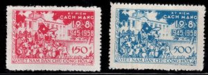 North Viet Nam Scott 78-79 August Revolution Unused set typical centering