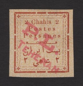 Iran 1902 2c PL Teheran Overprint in Rose #145 Good Mint MNG