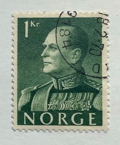 Norway 1959 Scott 370 used - 1Kr,  King Olav V