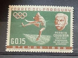 (3576) PARAGUAY 1963 : Sc# 736 OLYMPICS ATHENS 1896 PIERRE DE COUBERTIN - MNH VF
