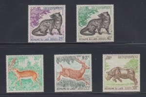 Laos   #219-22, C83    mnh    cat $10.05