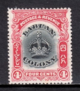 Labuan - Scott #101 - MH - Crease, paper adh./rev., DG - SCV $4.00