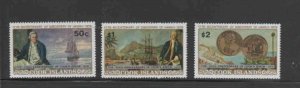 COOK ISLANDS #499-501 1978 CAPTAIN COOK OVERPRINT MINT VF LH O.G