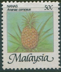 Malaysia 1986 SG345 50c Pineapple MNG