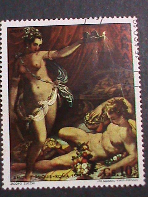 ​PARAGUAY-PROMOTION SALE-WORLD FAMOUS NUDE ART PAINTING LARGE SIZE STAMP VF