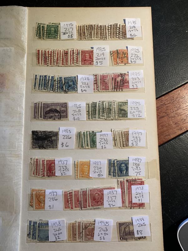 STAMP STATION PERTH: Canada Stockbook from 1870 to 1972 Used Cat. Value $1500+