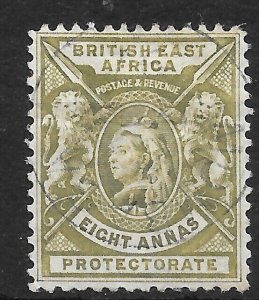 BRITISH EAST AFRICA SG74 1896 8a GREY-OLIVE USED