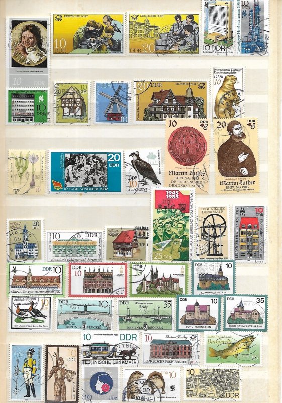 East Germany (DDR) Small Collection of 98 Different + a Cover Used