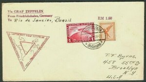 GERMANY, 1933, Chicago flight to Rio (bkstp) then to US w/C43 Zepp, VF, scarce