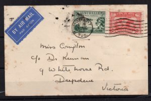 Australia 1931 First Flight Airmail Cover Tasmania to Melbourne WS36671