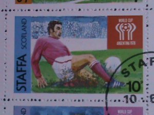 SCOTLAND-STAFFA-1978 WORL CUP SOCCER-ARGENTINA CTO SHEET VF-EST.$10