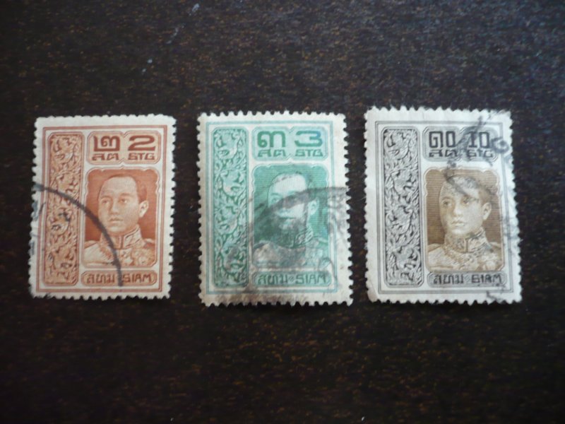 Stamps - Thailand - Scott# 164,165,167 - Used Part Set of 3 Stamps