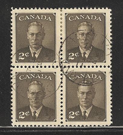 Canada Used Block OF 4  Scott cat.# 285