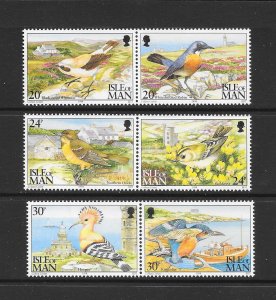 BIRDS-ISLE OF MAN #588a-92a (FORMAT 2) MNH