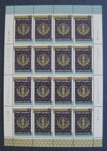 Canada 1786 Full Sheet Pane MNH