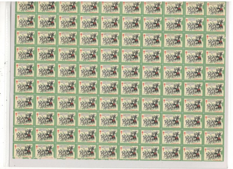 1931 CHRISTMAS SEALS, FULL SHEET