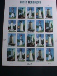 UNITED STATES-2007 SC#4146-50 PACIFIC LIGHTHOUSES MNH SHEET VERY FINE