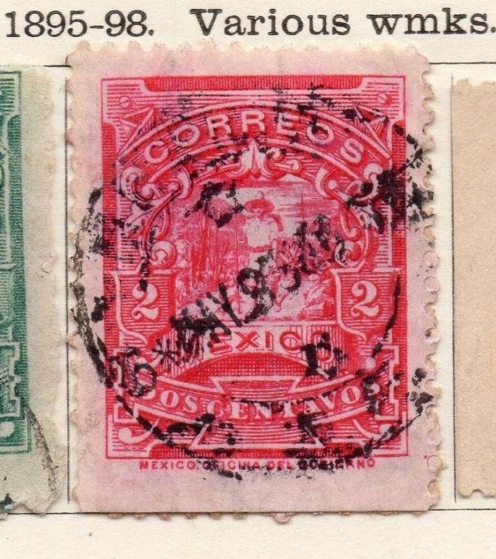 Mexico 1895-98 Early Issue Fine Used 2c. 006258