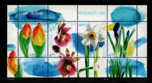 Estonia Sc 455 2003 Spring Flowers stamp sheet mint NH