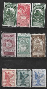 COLLECTION LOT OF 9 ITALY  MH 1911+ STAMPS CV+$34 2 SCAN