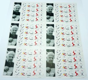 USA #3202 Alexander Calder Sculptor 1998 Full Press Uncut Sheet 32c Postage MNH