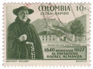 COLOMBIA 1958. AIRMAIL STAMP. SCOTT # C314. USED. # 2