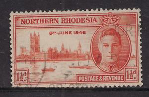 Northern Rhodesia 1946 KGV1 1 1/2d Victory SG 46 ( T751 )