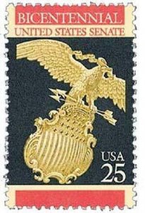 1989 United States Senate Single 25c Postage Stamp, Sc#2413, MNH, OG