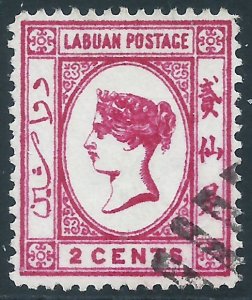 Labuan, Sc #42, 2c Used