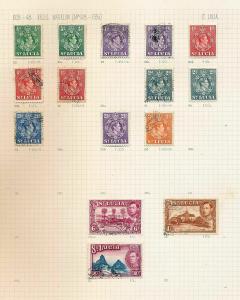 Turks & Caicos St Lucia 1937/48 GVI M&U (50+Items) GX 593