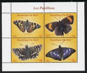 MALI - 2014 - Butterflies - Perf 4v Sheet #2 - MNH - Private Issue