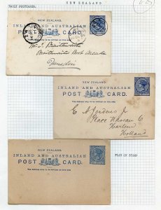 New Zealand Early  Postal Stationery Cards on Album page