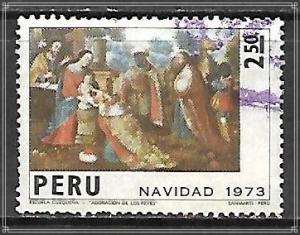 Peru #612 Christmas Paintings Used