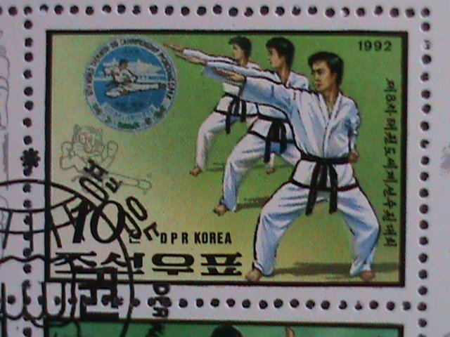 ​KOREA-1992-SC#3136a  8TH WORLD TAEKWONDO CHAMPIONSHIP-PYONGYANG- CTO SHEET VF